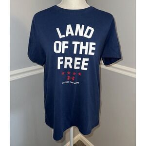 Under Armour T Shirt Loose YXL HeatGear Short Sleeve Crew Neck Land of the Free